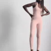 Aktive leggings med høy midje i lønnetrykk