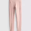 Aktive leggings med høy midje i lønnetrykk