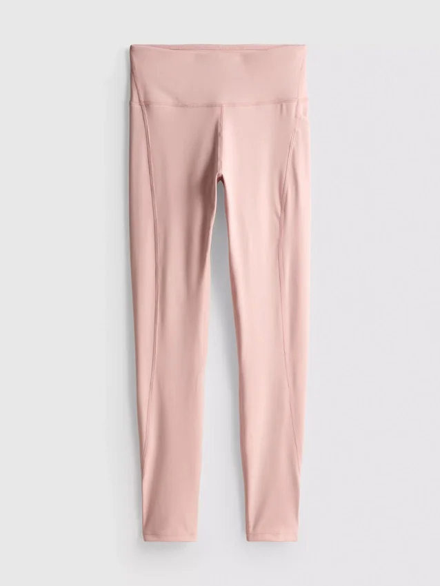Aktive leggings med høy midje i lønnetrykk