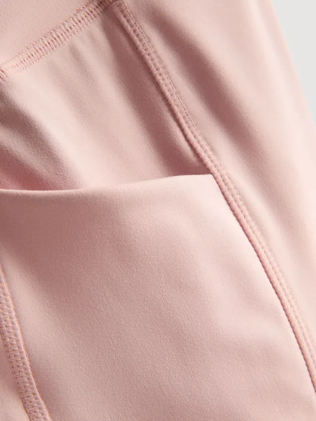 Aktive leggings med høy midje i lønnetrykk