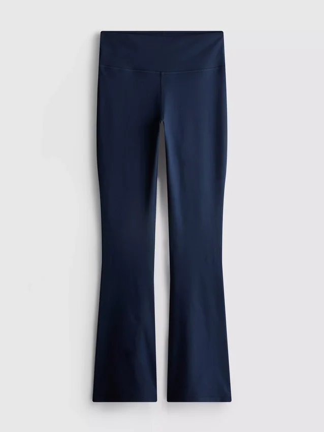 Aktive leggings med høy midje, jevn støtte og utvidet ben