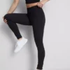 Aktive leggings med høy midje og jevn støtte