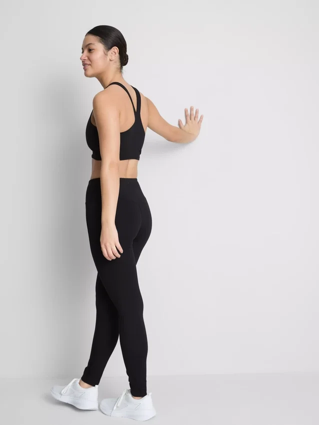 Aktive leggings med høy midje og jevn støtte