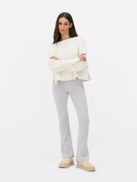 Aktive leggings med høy midje og utvidet ben