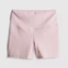 Aktive shorts med høy midje i gingham-mønster