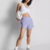Aktive shorts med mesh-innsats