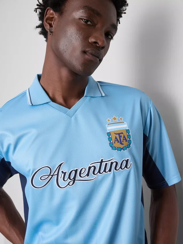 Argentina kortærmet mesh-T-skjorte