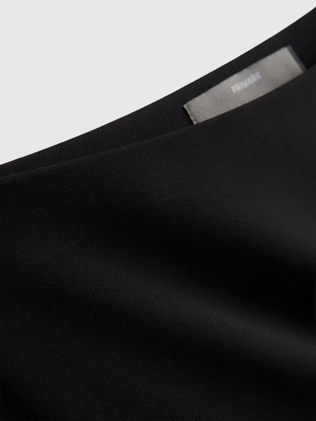 Asymmetrisk midi-skjørt i jersey