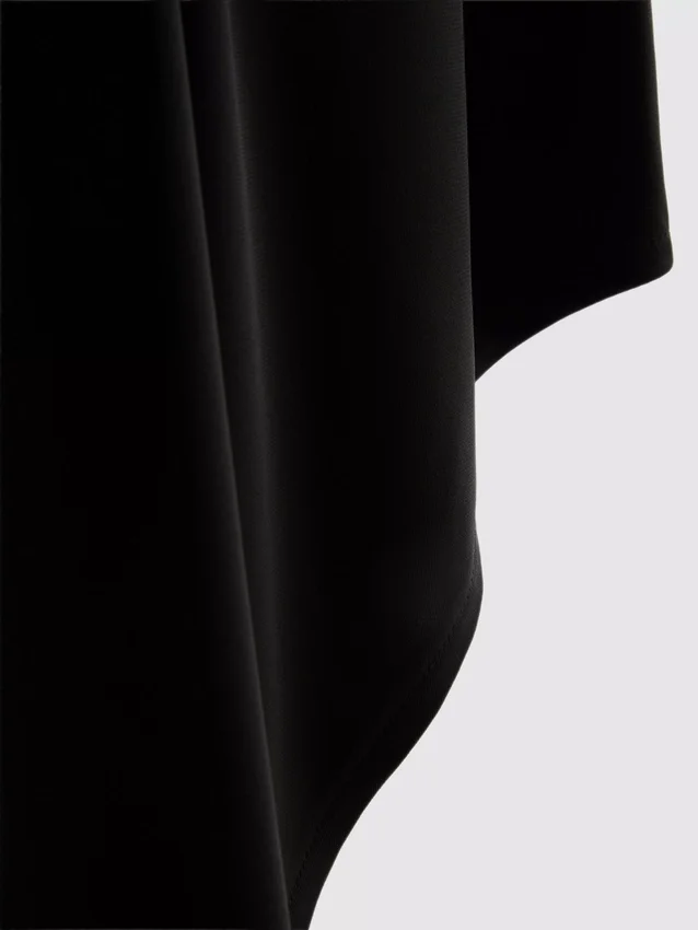 Asymmetrisk midi-skjørt i jersey