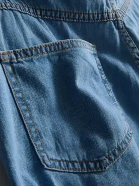 Asymmetrisk skort i bomullsdenim