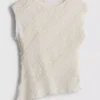 Asymmetrisk tank-top i blonder