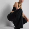 Athleisure-bukser med vide ben