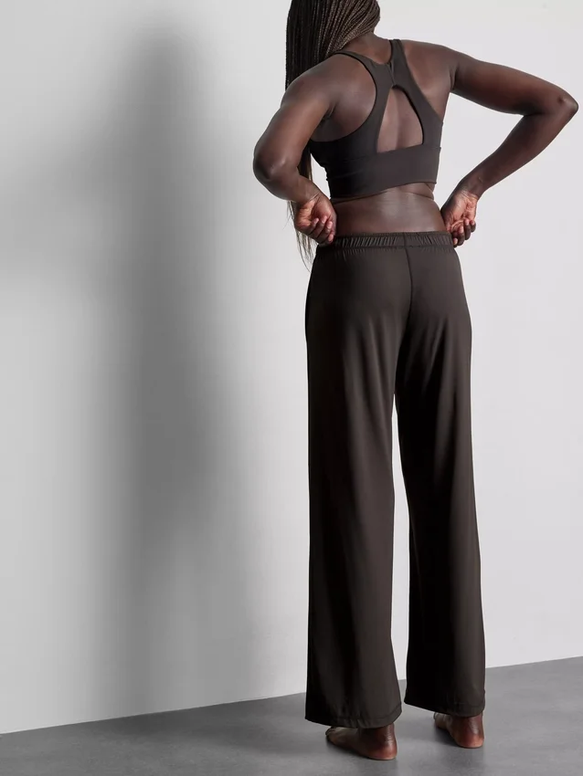 Athleisure-bukser med vide ben