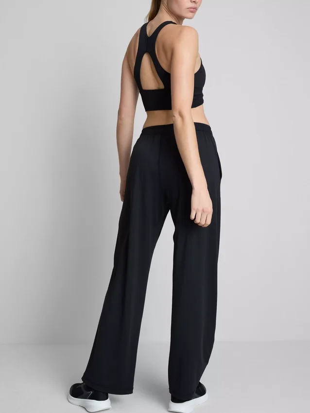 Athleisure-bukser med vide ben