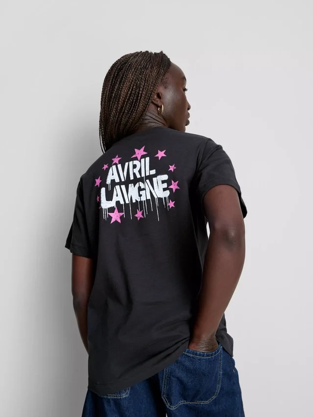 Avril Lavigne grafisk bomullst-skjorte