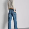 Avslappede jeans med lav midje og rette ben