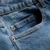 Avslappede jeans med lav midje og rette ben