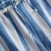 Avslappede, stripete strandshorts i bomull