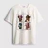 Avslappet Gorillaz-T-skjorte med grafisk musikkmotiv
