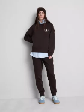 Avslappet sweatshirt i bomullsblanding med trykk