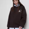 Avslappet sweatshirt i bomullsblanding med trykk
