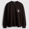 Avslappet sweatshirt i bomullsblanding med trykk