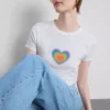 Baby-T-skjorte med «Pride Heart»-motiv i bomullsrik blanding