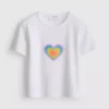 Baby-T-skjorte med «Pride Heart»-motiv i bomullsrik blanding