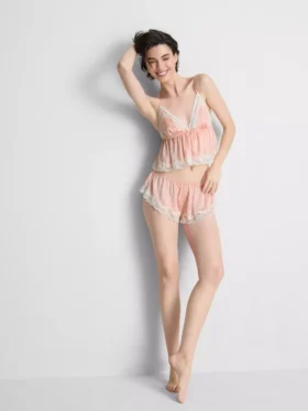 Babydoll-bralette i sateng og blonder til brud