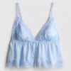 Babydoll-bralette i sateng og blonder til brud