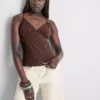 Babydoll-cami-top med V-hals
