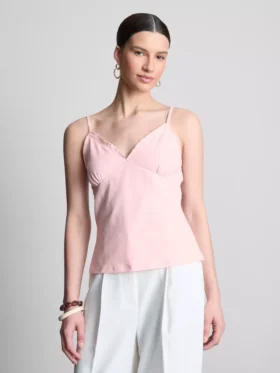 Babydoll-cami-top med V-hals