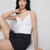 Babydoll-cami-top med V-hals