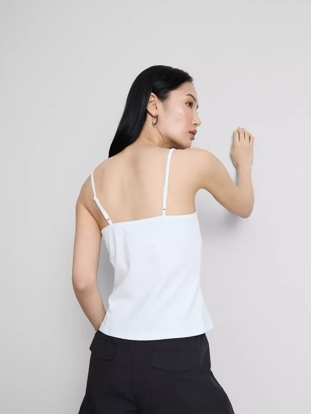 Babydoll-cami-top med V-hals