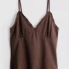 Babydoll-cami-top med V-hals