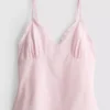 Babydoll-cami-top med V-hals