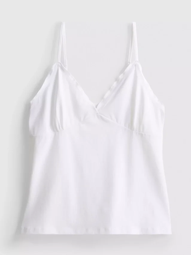 Babydoll-cami-top med V-hals