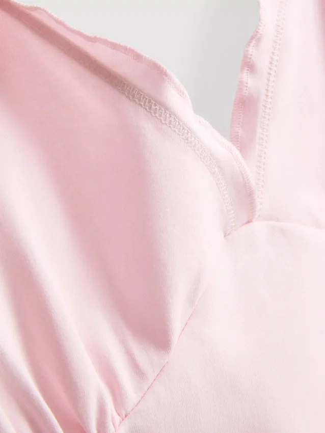 Babydoll-cami-top med V-hals