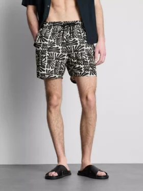 Badeshorts med abstrakt mønster