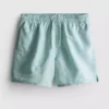 Badeshorts med brodert bladmønster
