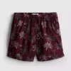 Badeshorts med brodert palmetre