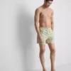 Badeshorts med palmetre-mønster
