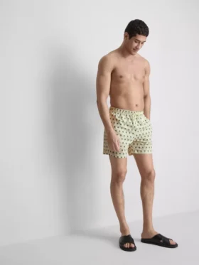 Badeshorts med palmetre-mønster