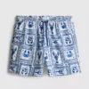 Badeshorts med tekstur som minner om middelhavsfliser