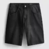 Baggy denimshorts med middels høy midje