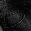 Baggy denimshorts med middels høy midje