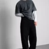 Baggy-jeans med middels høy midje