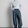 Baggy-jeans med middels høy midje