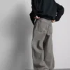 Baggy-jeans med middels høy midje