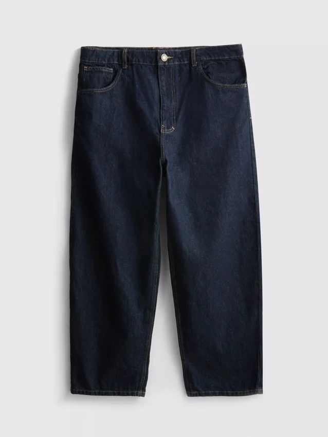 Baggy-jeans med middels høy midje